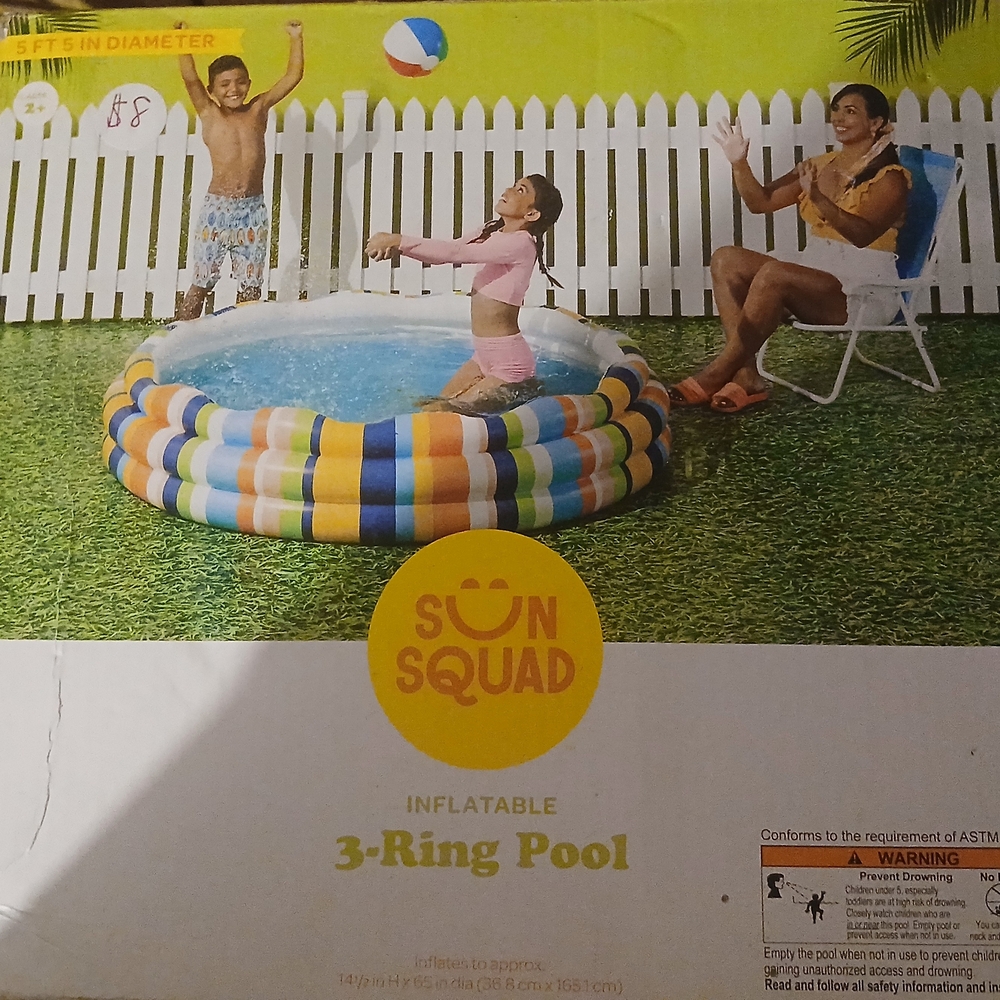 Target Sun Squad Inflatable 3-Ring Pool - Multicolor
